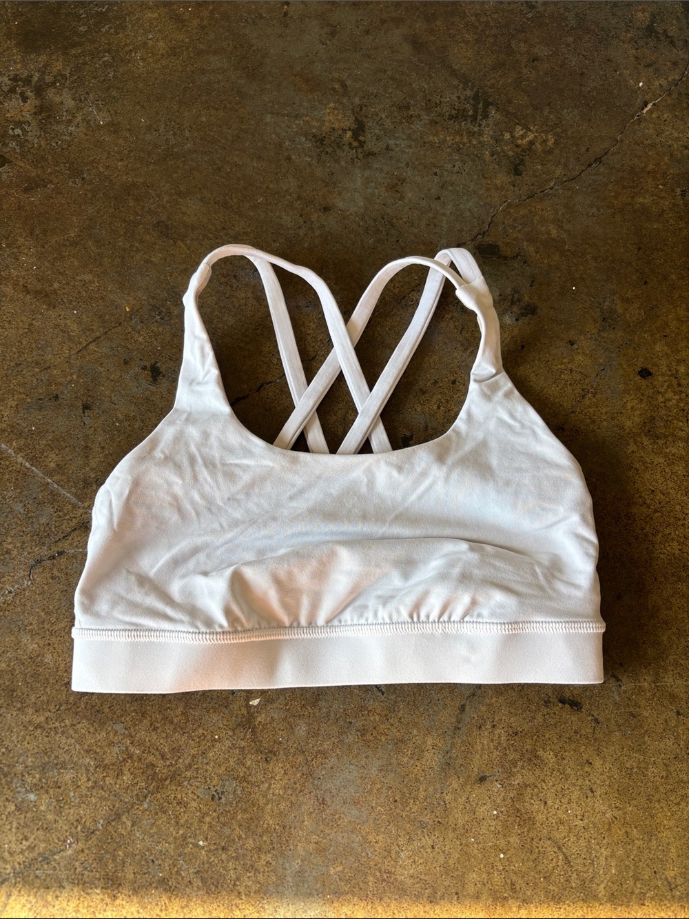 Lululemon White Energy Sports Bra (Medium Support B-C)